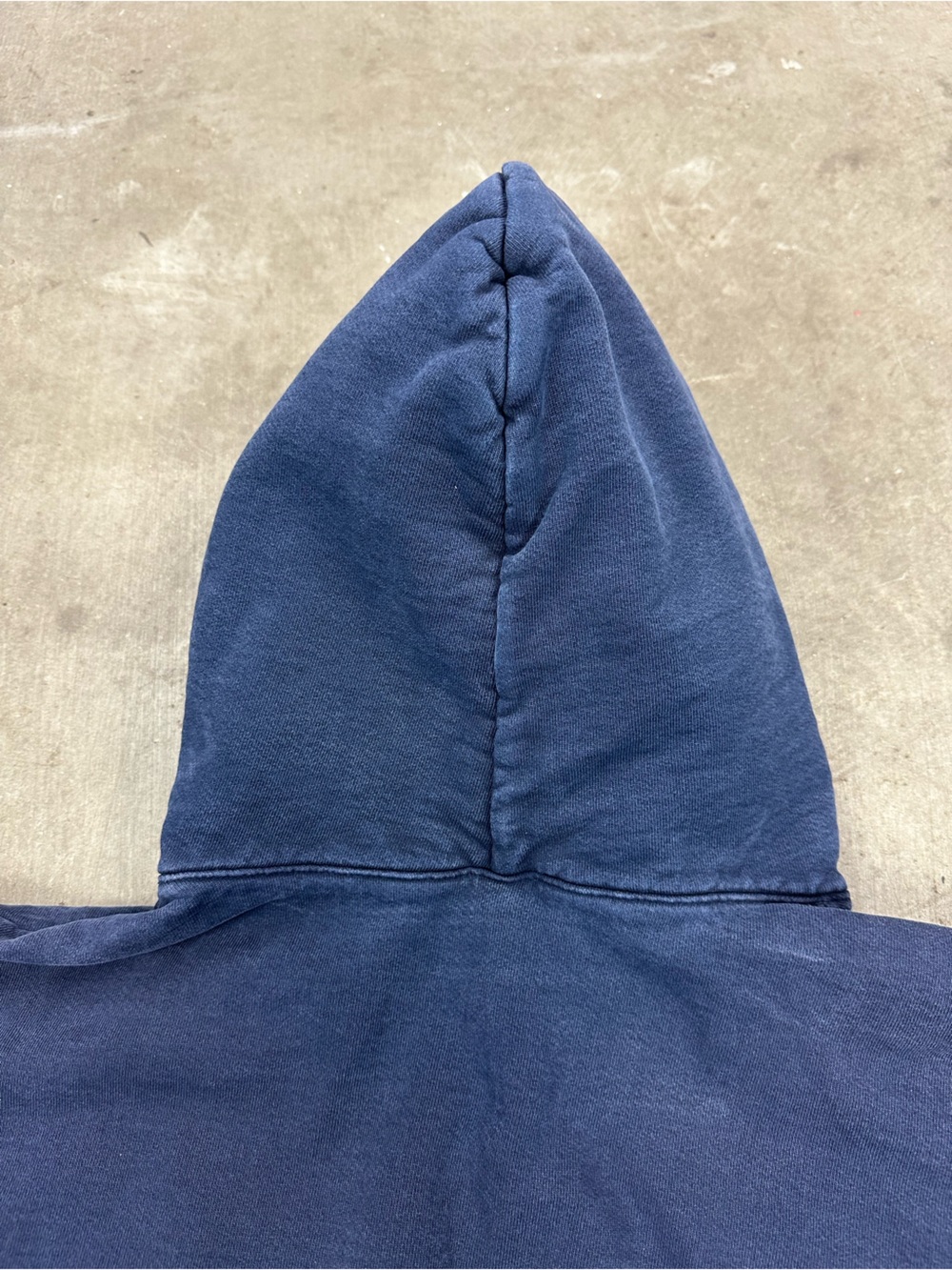 The Super Faded Navy Blue Ultimate Distressed Heavyweight Hoodie - Picture 13 of 13